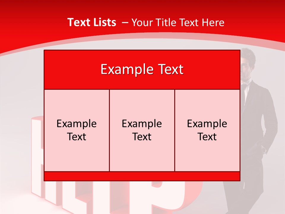 Businessman Text Answer PowerPoint Template