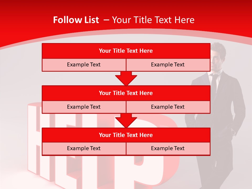 Businessman Text Answer PowerPoint Template