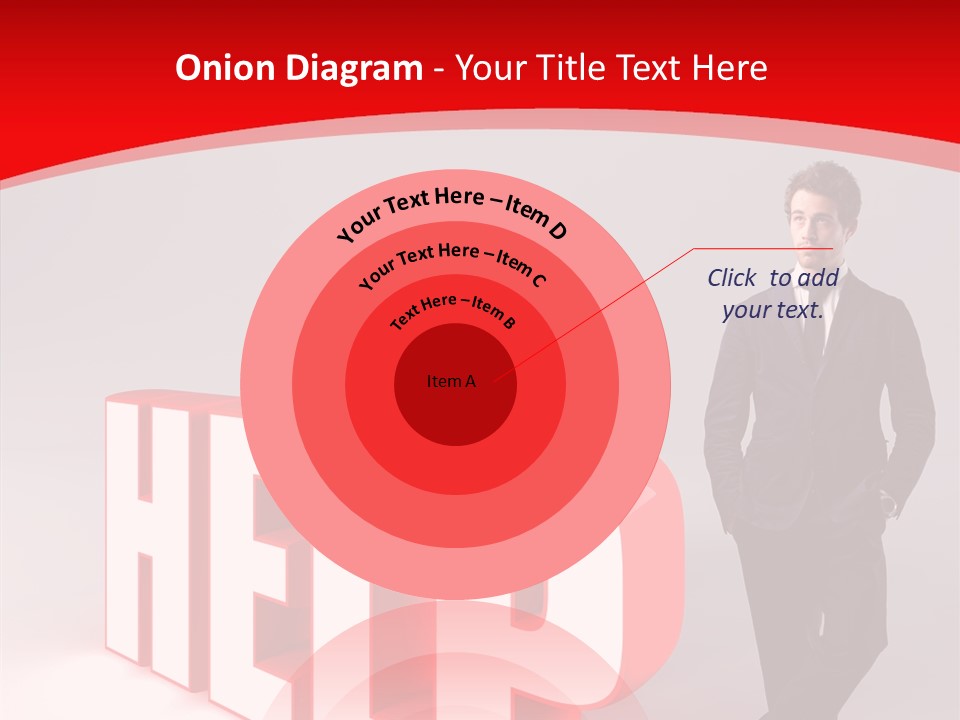 Businessman Text Answer PowerPoint Template