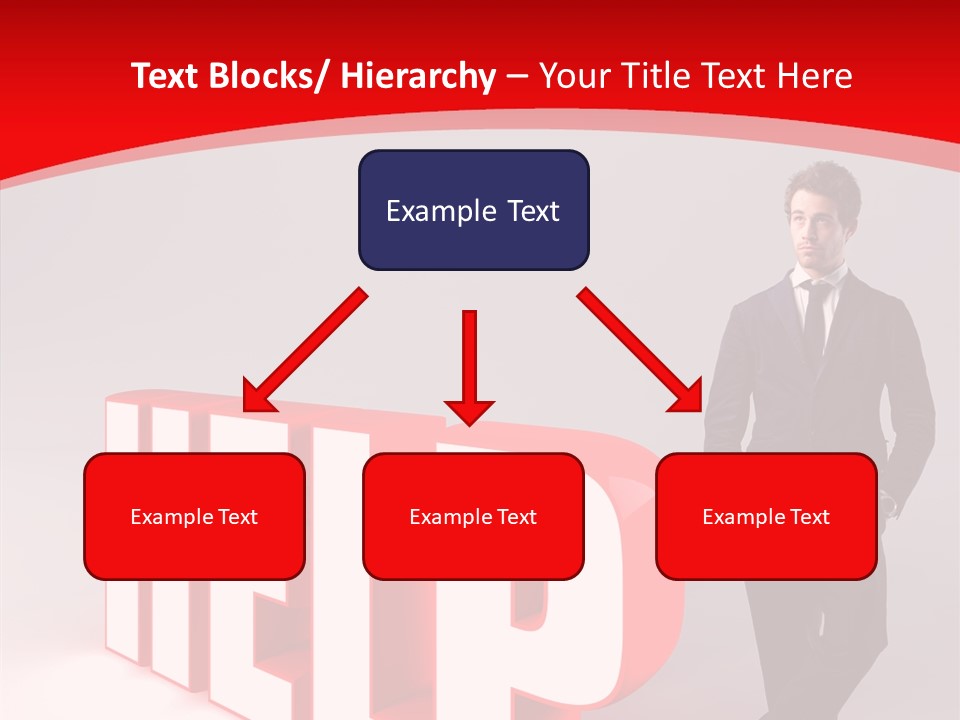 Businessman Text Answer PowerPoint Template