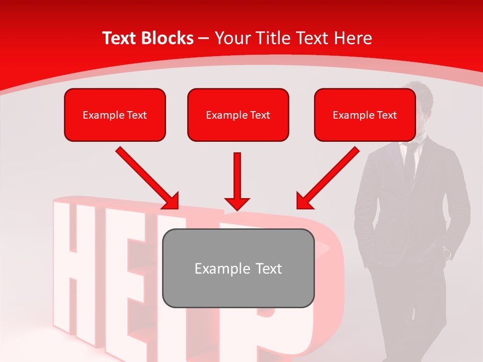Businessman Text Answer PowerPoint Template