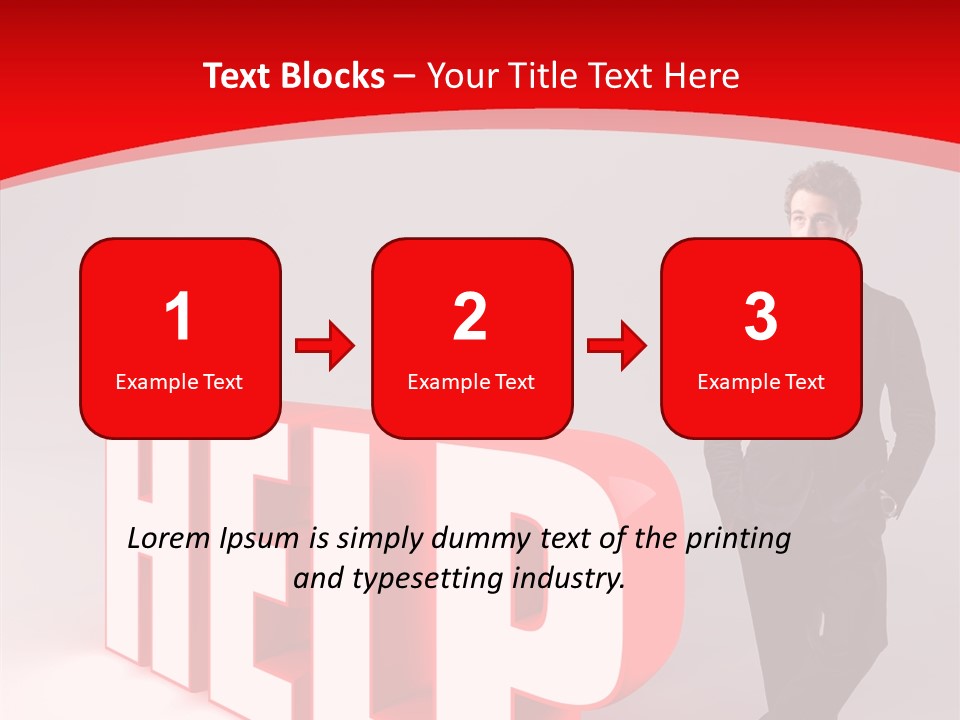 Businessman Text Answer PowerPoint Template