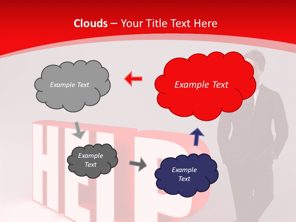 Businessman Text Answer PowerPoint Template