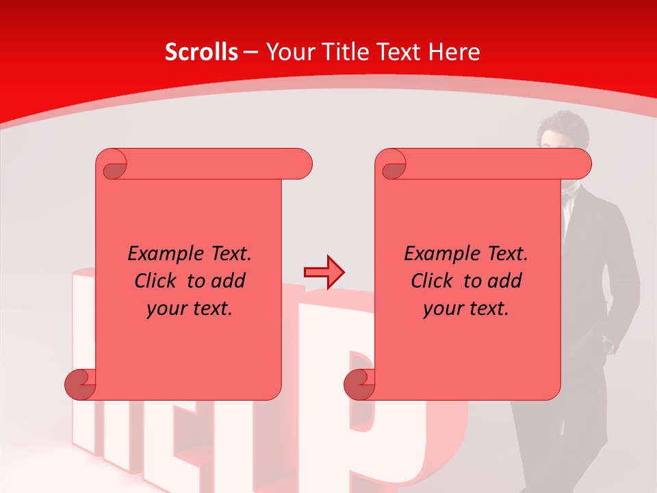 Businessman Text Answer PowerPoint Template
