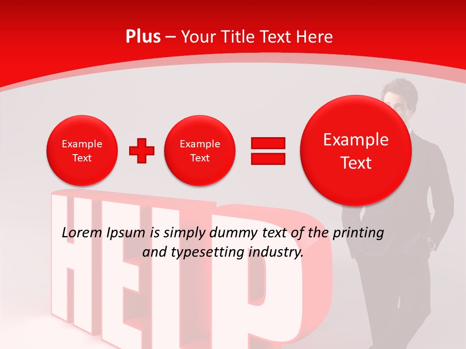 Businessman Text Answer PowerPoint Template