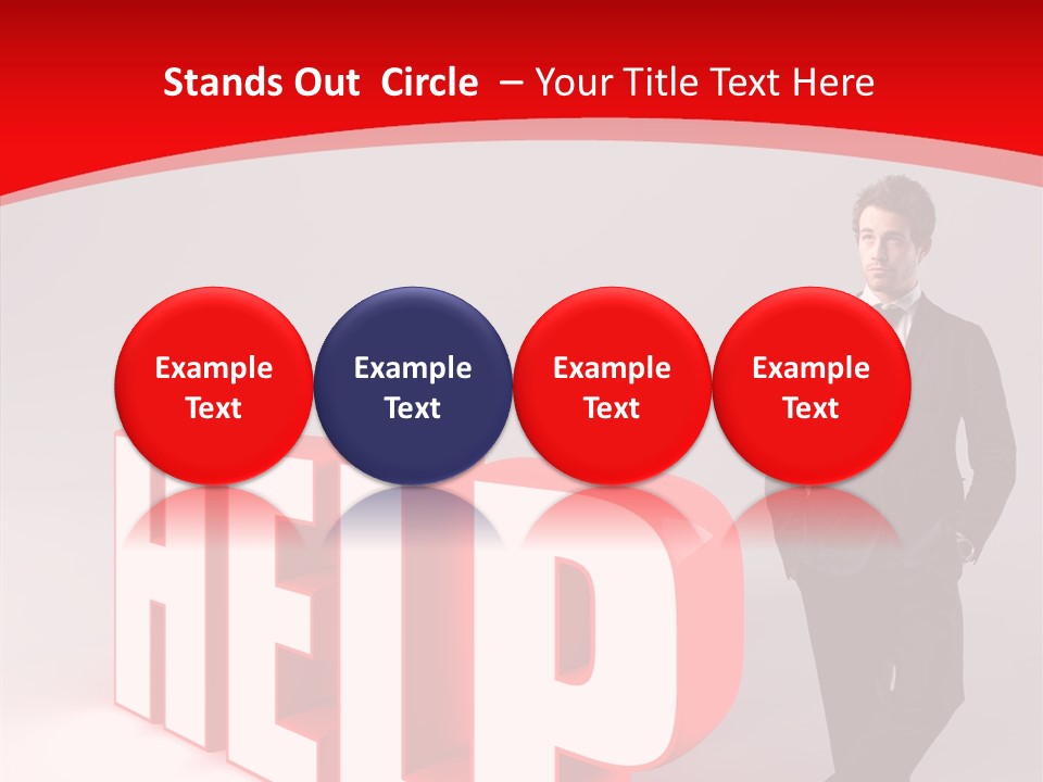 Businessman Text Answer PowerPoint Template