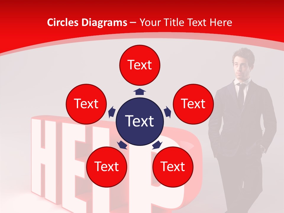 Businessman Text Answer PowerPoint Template