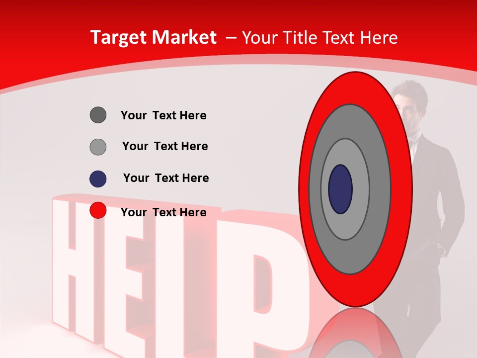 Businessman Text Answer PowerPoint Template