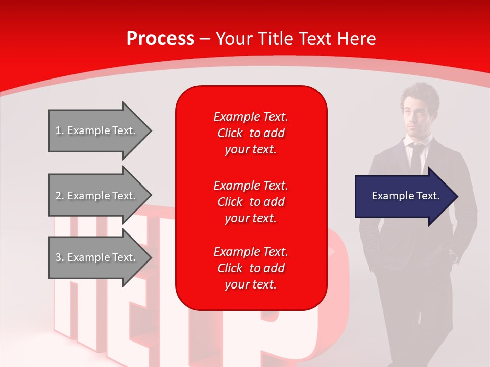 Businessman Text Answer PowerPoint Template