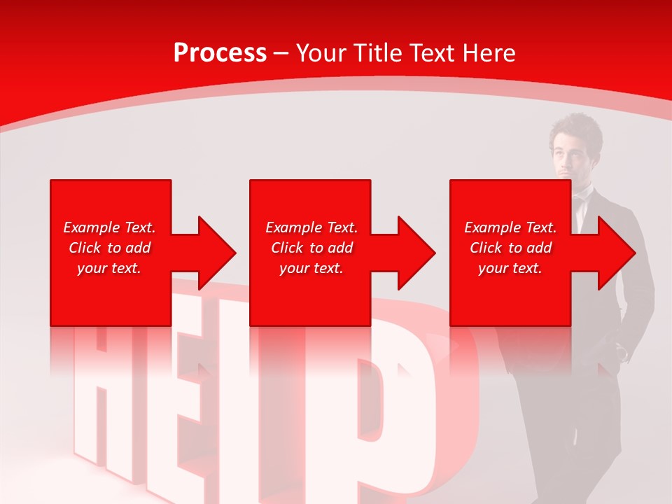 Businessman Text Answer PowerPoint Template