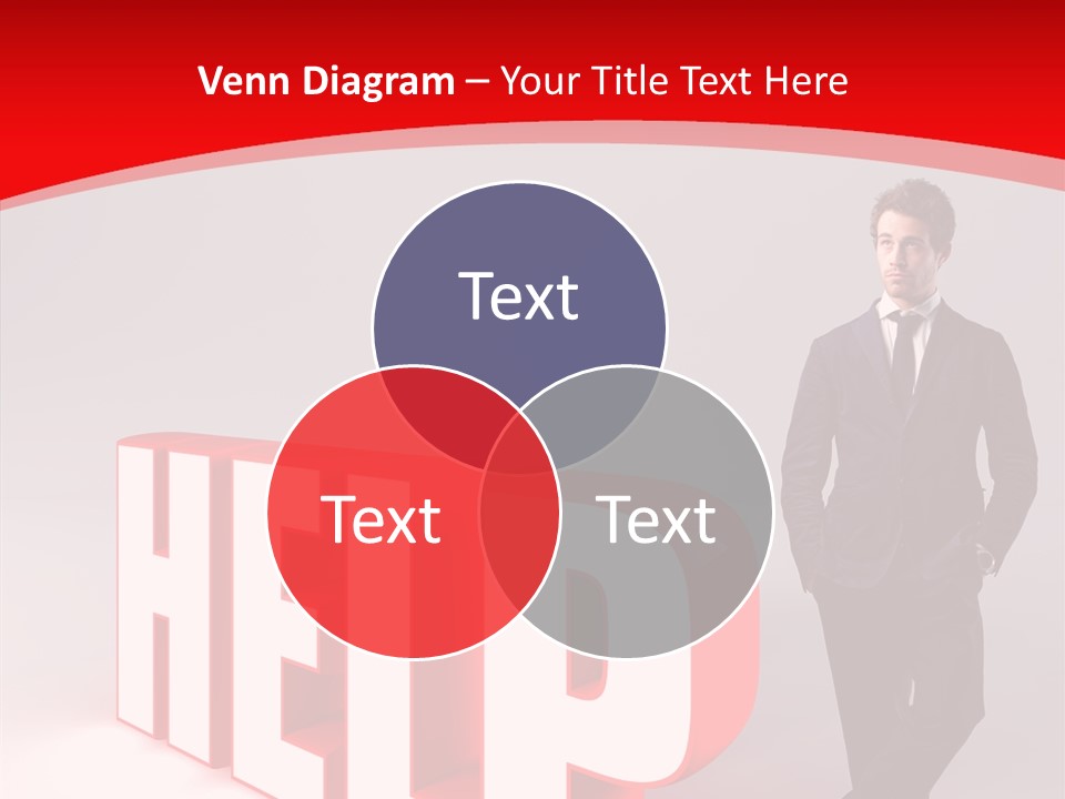 Businessman Text Answer PowerPoint Template