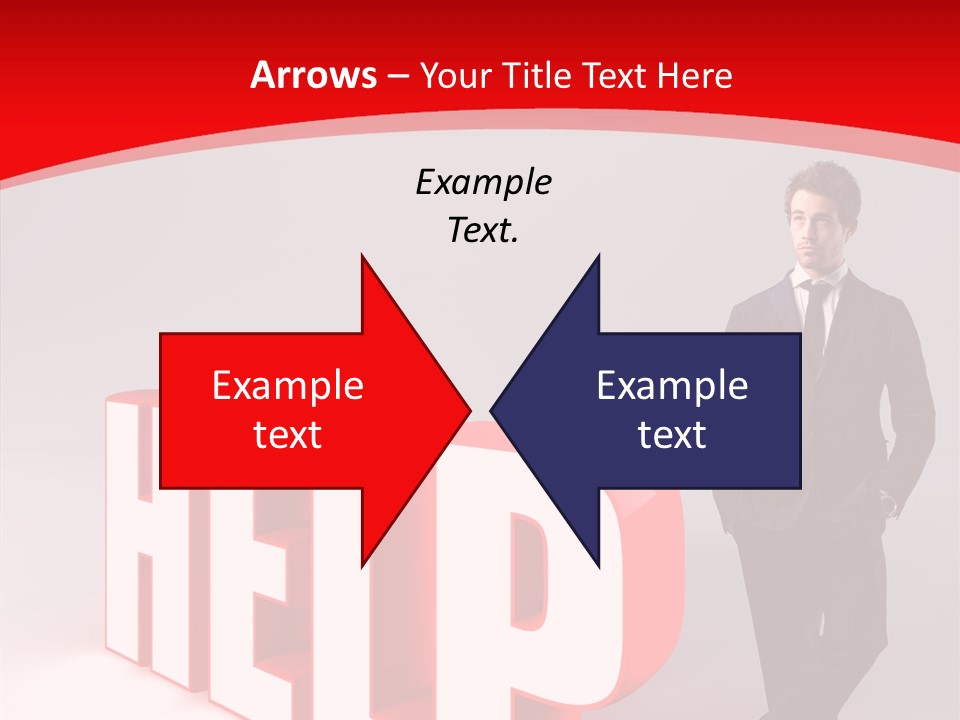 Businessman Text Answer PowerPoint Template