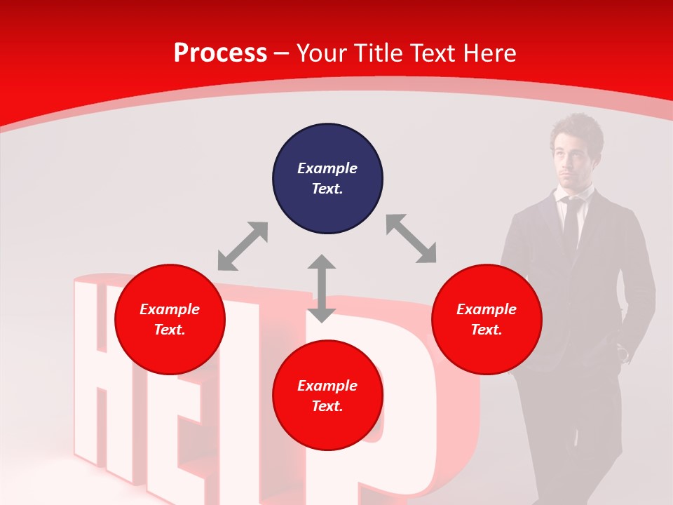 Businessman Text Answer PowerPoint Template