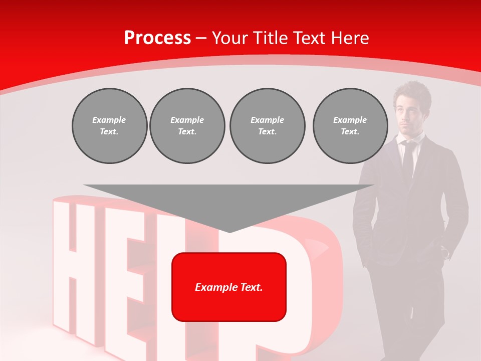 Businessman Text Answer PowerPoint Template