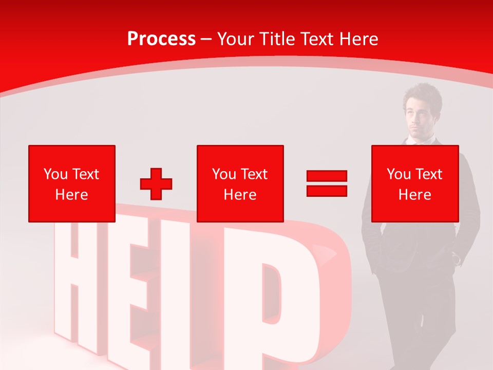 Businessman Text Answer PowerPoint Template