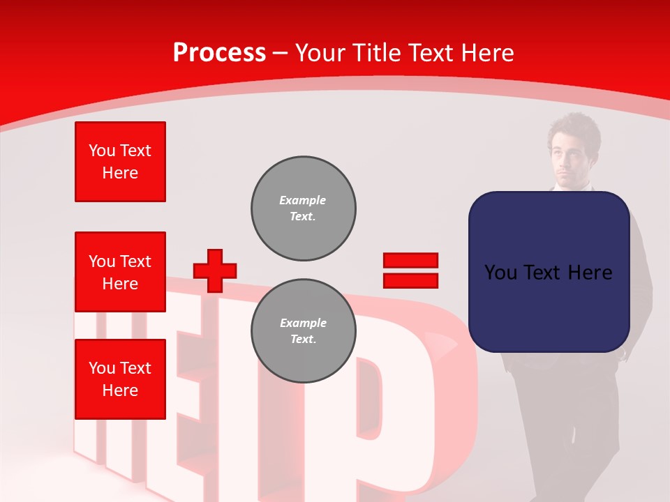Businessman Text Answer PowerPoint Template