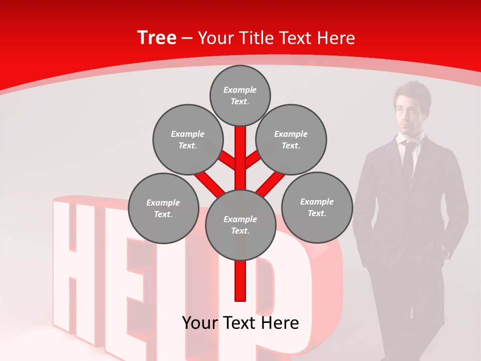 Businessman Text Answer PowerPoint Template