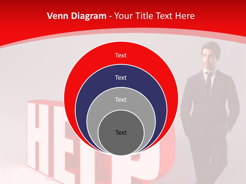 Businessman Text Answer PowerPoint Template