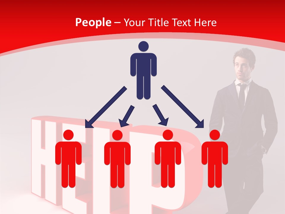Businessman Text Answer PowerPoint Template