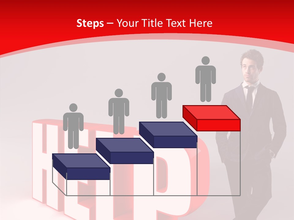Businessman Text Answer PowerPoint Template