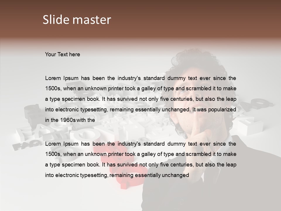 Businessman Support Forum PowerPoint Template