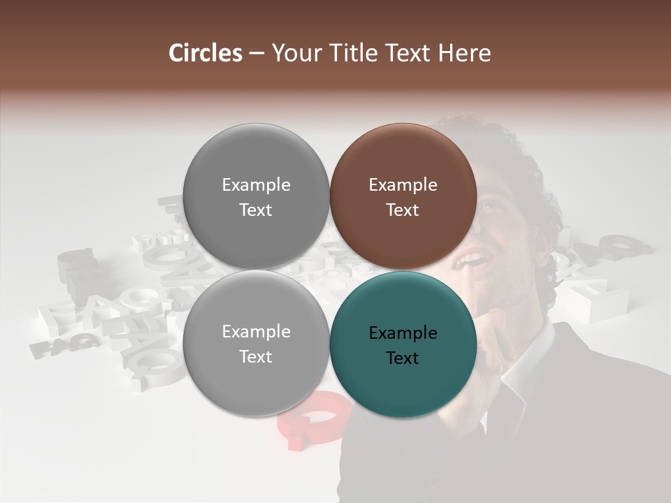 Businessman Support Forum PowerPoint Template