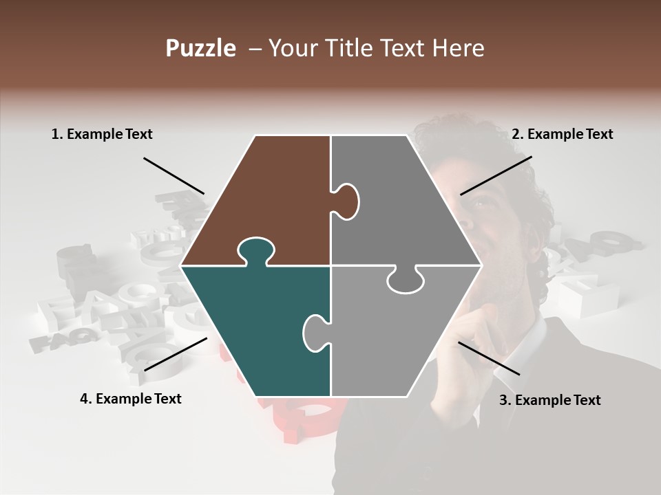 Businessman Support Forum PowerPoint Template