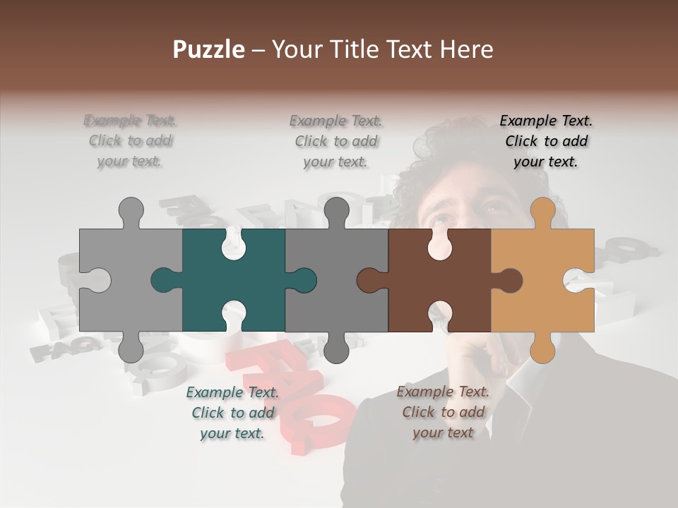 Businessman Support Forum PowerPoint Template