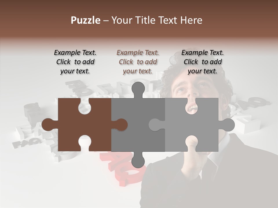 Businessman Support Forum PowerPoint Template