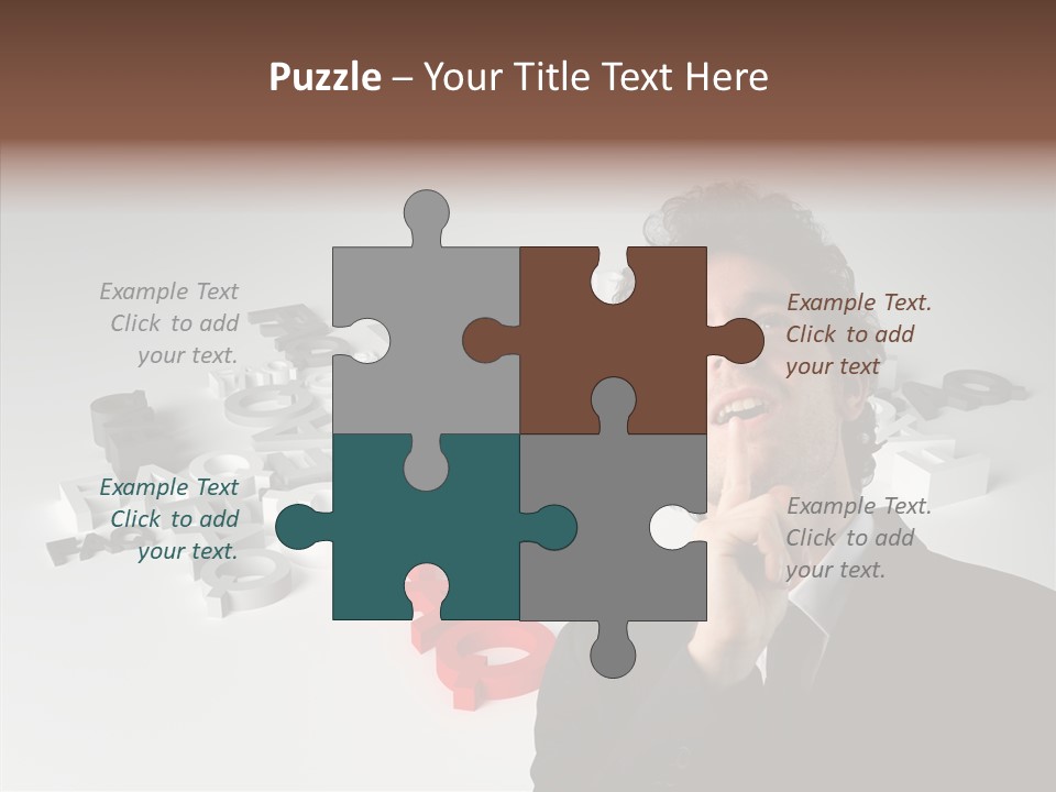 Businessman Support Forum PowerPoint Template