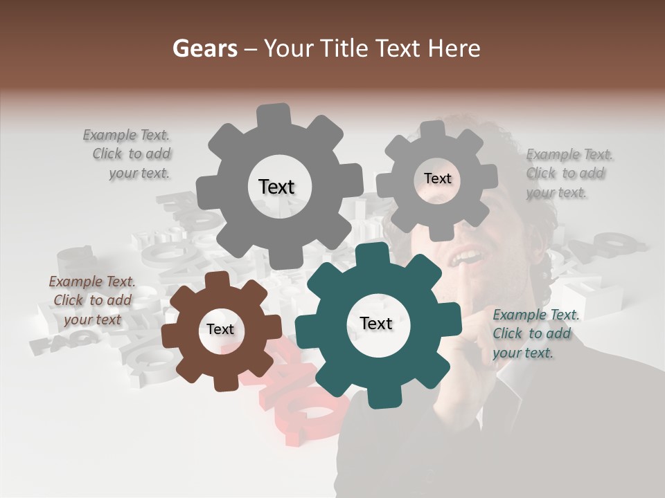 Businessman Support Forum PowerPoint Template