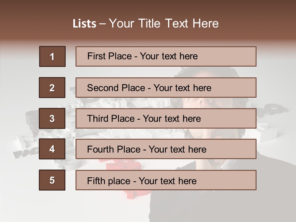 Businessman Support Forum PowerPoint Template