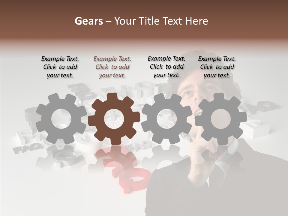 Businessman Support Forum PowerPoint Template