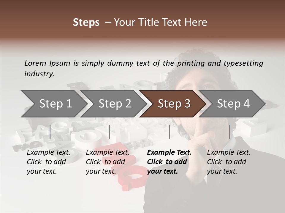 Businessman Support Forum PowerPoint Template