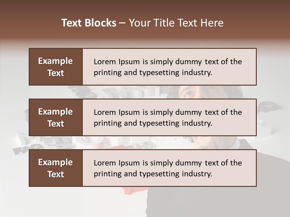 Businessman Support Forum PowerPoint Template