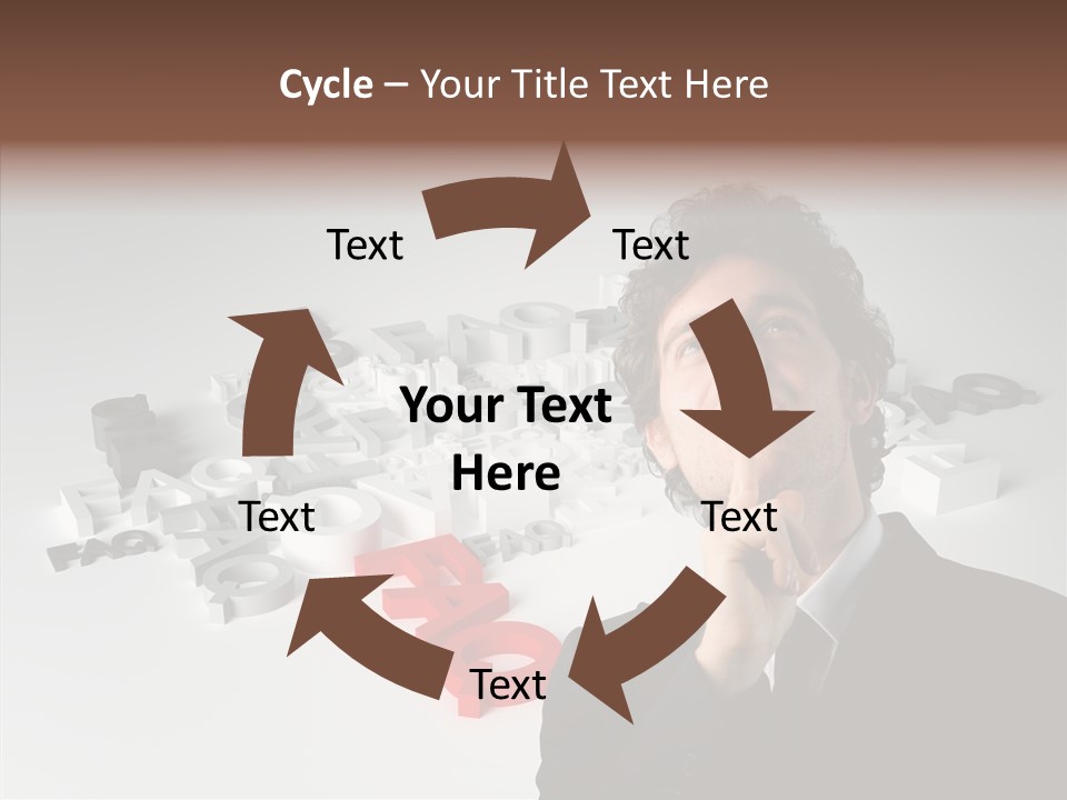 Businessman Support Forum PowerPoint Template