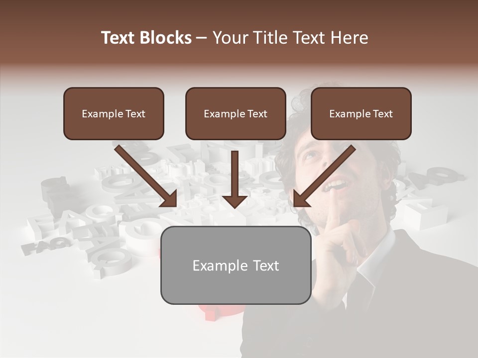 Businessman Support Forum PowerPoint Template
