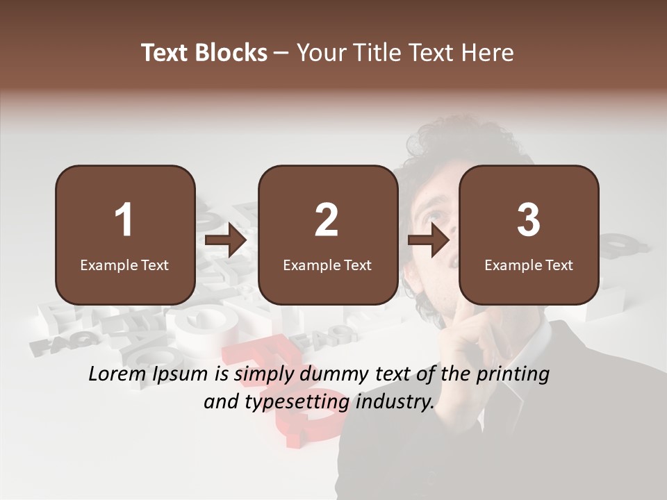 Businessman Support Forum PowerPoint Template