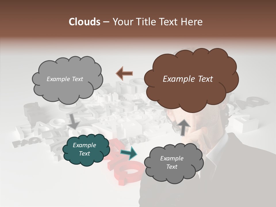Businessman Support Forum PowerPoint Template