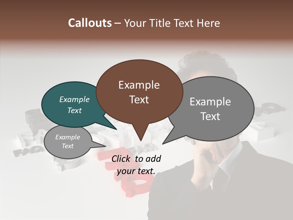 Businessman Support Forum PowerPoint Template