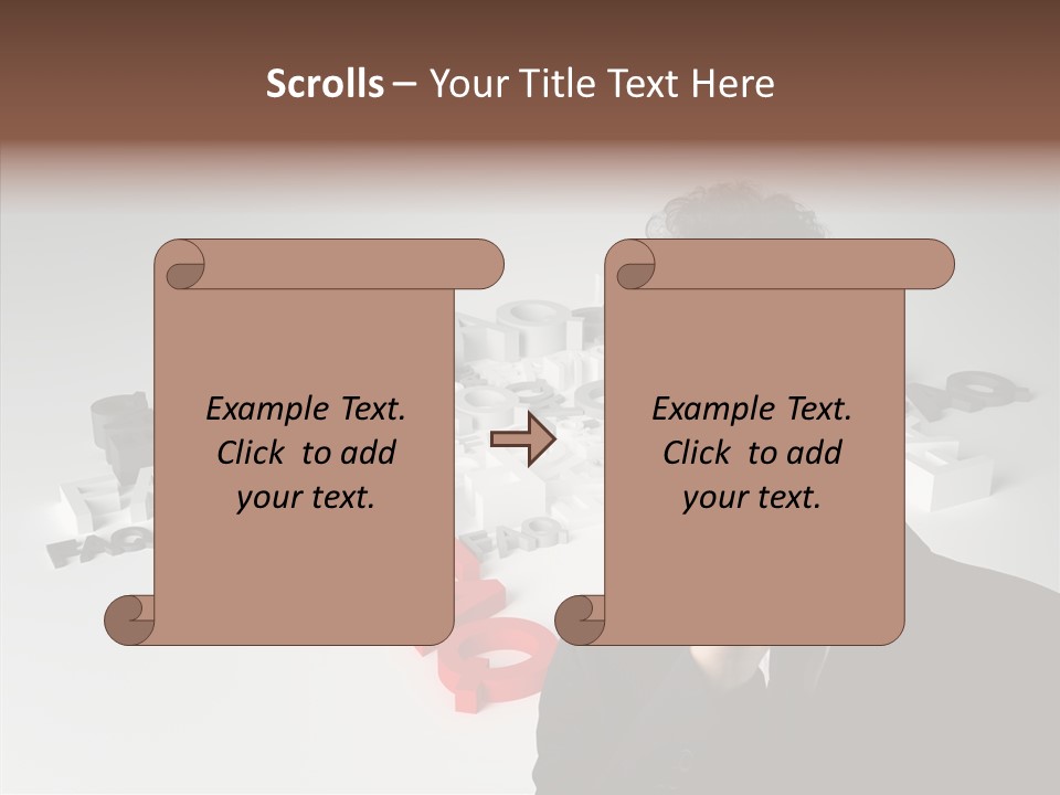 Businessman Support Forum PowerPoint Template