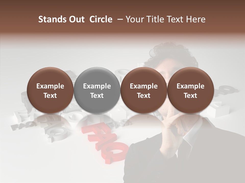 Businessman Support Forum PowerPoint Template