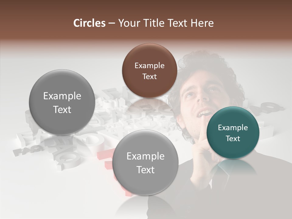 Businessman Support Forum PowerPoint Template