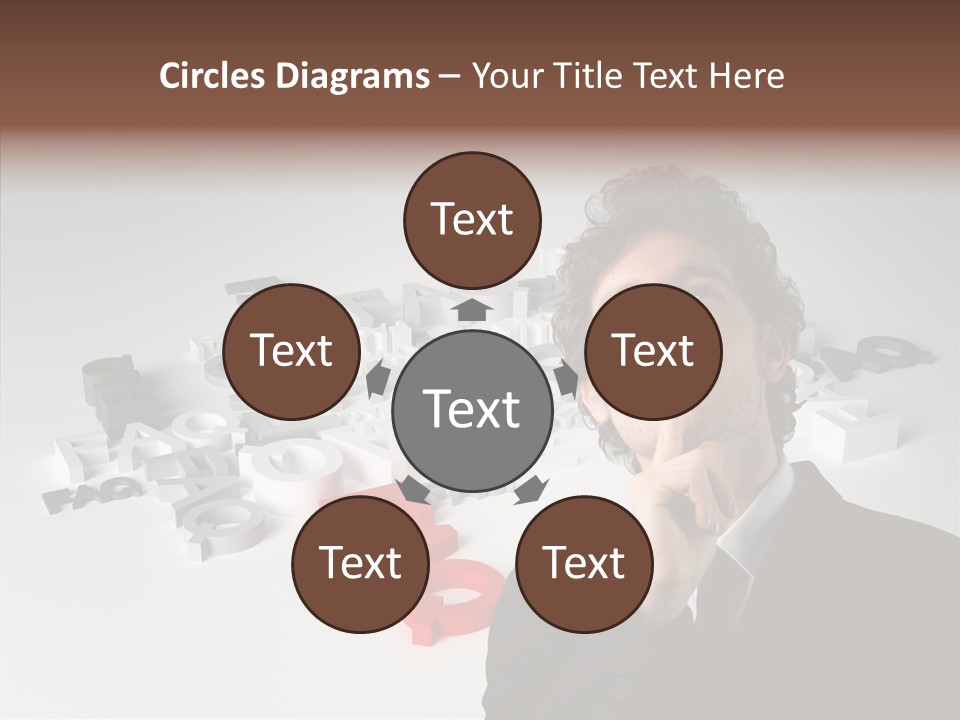 Businessman Support Forum PowerPoint Template