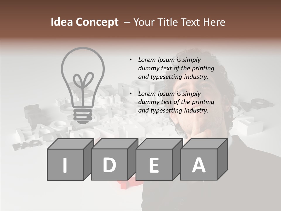 Businessman Support Forum PowerPoint Template