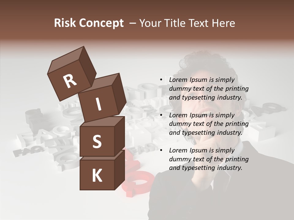 Businessman Support Forum PowerPoint Template