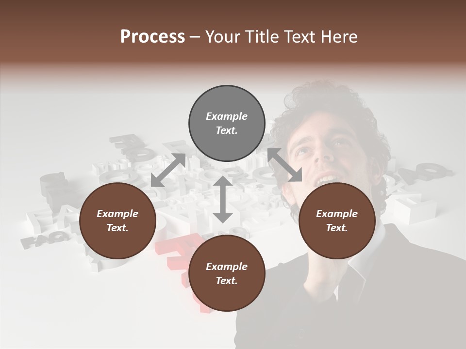 Businessman Support Forum PowerPoint Template