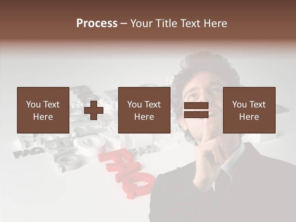 Businessman Support Forum PowerPoint Template