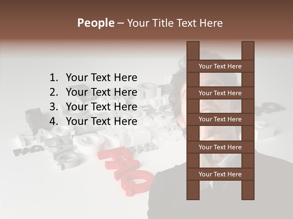 Businessman Support Forum PowerPoint Template