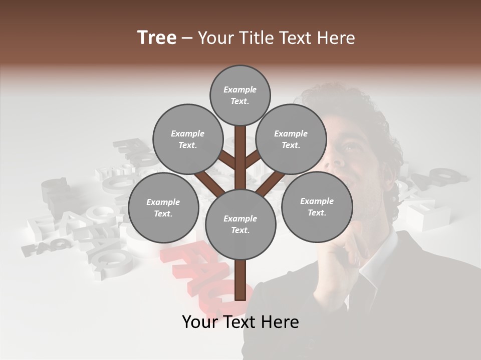 Businessman Support Forum PowerPoint Template